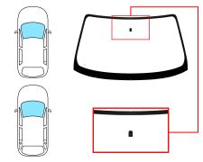 Parabrisas Mazda 626 1997-2000 4/5 puertas / delantero / verde / con base espejo