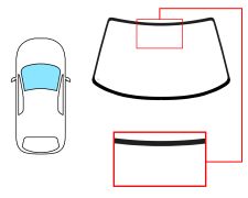 Parabrisas Mazda Mx3 1991-1998 delantero / azul