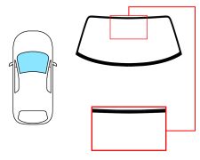 Parabrisas Mazda Mx5 1998-2002 delantero / azul