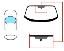 Parabrisas Mazda Mx5 2012-2015 delantero / verde / con base espejo