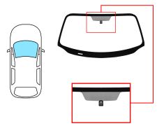Parabrisas Mazda Mx5 2015-2018 delantero / verde / acustico / con base espejo / molduras premontadas