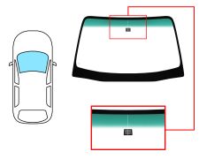 Parabrisas Mazda Xedos 9 1993-2000 delantero / verde banda verde / con base espejo