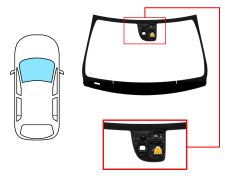 Parabrisas Mercedes Clase A (w176) 2015-2018 delantero / verde / acustico / con base espejo / con sensor modificado / con soporte camara camara / molduras premontadas