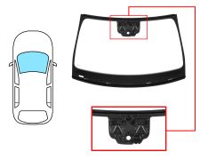 Parabrisas Mercedes Clase A (w177) 2018-> delantero / verde / acustico / con base espejo / con sensor / con soporte 2 camaras / pantalla integrada / molduras premontadas