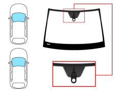 Parabrisas Mercedes Clase B (w245) 2008-2011 delantero / verde / con base espejo / con sensor