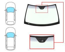 Parabrisas Mercedes Clase C (w203) 2000-2004 4 puertas / familiar / delantero / verde banda gris / con sensor / molduras premontadas abajo