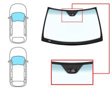 Parabrisas Mercedes Clase C (w203) 2004-2007 4 puertas / familiar / delantero / azul banda azul / con sensor / molduras premontadas abajo