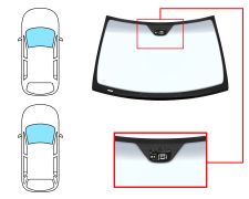 Parabrisas Mercedes Clase C (w203) 2004-2007 4 puertas / familiar / delantero / azul banda gris / con sensor / molduras premontadas abajo