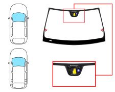 Parabrisas Mercedes Clase C (w204) 2011-2014 4 puertas / familiar / delantero / verde / con sensor / con soporte camara / antena / molduras premontadas abajo
