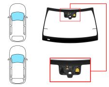 Parabrisas Mercedes Clase C (w205) 2014-2018 4 puertas / familiar / delantero / verde / con sensor / con soporte camara / antena / molduras premontadas