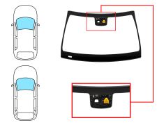 Parabrisas Mercedes Clase C (w205) 2014-2018 4 puertas / familiar / delantero / verde / con sensor / con soporte camara / molduras premontadas