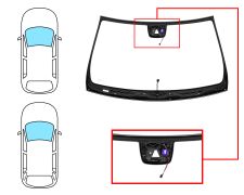 Parabrisas Mercedes Clase E (w212) 2013-2016 4 puertas / familiar / delantero / verde / termico / con sensor / con soporte camara modificado / molduras premontadas
