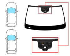 Parabrisas Mercedes Clase E (w213) 2016-2020 4 puertas / familiar / delantero / verde / con sensor / con soporte camara modificado / molduras premontadas