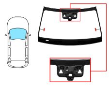 Parabrisas Mercedes Clase Glc (x253) 2015-2020 delantero / verde / acustico / con sensor / con soporte camara modificado / pantalla integrada / antena / molduras premontadas