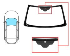 Parabrisas Mercedes Clase M (w163) 1998-2002 delantero / verde banda gris / con base espejo / cambio en la serigrafia / molduras premontadas