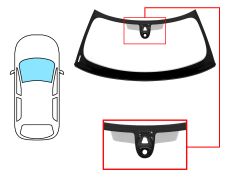Parabrisas Mini One 2014-2021 3/5 puertas / cabrio / delantero / verde / con sensor redondo / con soporte camara / molduras premontadas