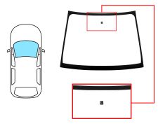 Parabrisas Mitsubishi Colt 2004-2008 3 puertas / delantero / verde / con base espejo