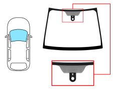 Parabrisas Mitsubishi Colt 2004-2008 5 puertas / delantero / verde / con base espejo / con sensor / molduras premontadas