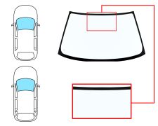 Parabrisas Mitsubishi Lancer 1991-1996 4 puertas / familiar / delantero / azul
