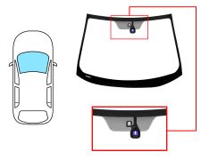Parabrisas Mitsubishi Lancer 2007-2016 4/5 puertas / delantero / verde / con base espejo / con sensor