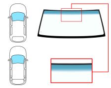 Parabrisas Mitsubishi Pajero 1997-2000 3/5 puertas / delantero / verde banda azul