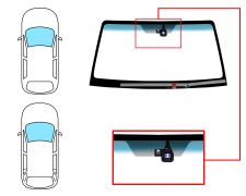 Parabrisas Mitsubishi Pajero 2003-2007 3/5 puertas / delantero / verde banda azul / termico / con base espejo metalico / con sensor