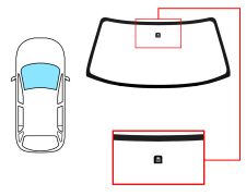 Parabrisas Mitsubishi Pajero Sport / Challenger 1997-2000 delantero / verde / con base espejo modificada
