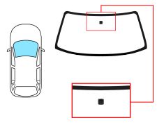 Parabrisas Mitsubishi Pajero Sport / Challenger 1997-2000 delantero / verde / con base espejo