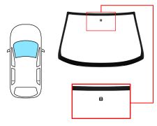 Parabrisas Mitsubishi Space Star 2003-2007 delantero / verde / con base espejo