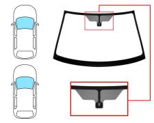 Parabrisas Nissan Almera 2000-2003 3/5 puertas / delantero / verde / con base espejo modificada