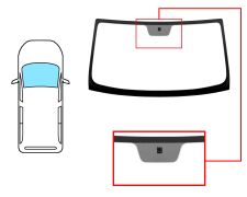 Parabrisas Nissan Kubistar 2003-2008 delantero / verde / con base espejo