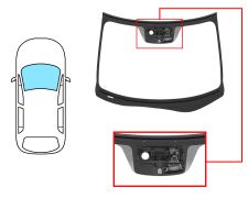 Parabrisas Nissan Leaf 2010-2017 delantero / verde / acustico / con base espejo / con sensor / con soporte camara / molduras premontadas