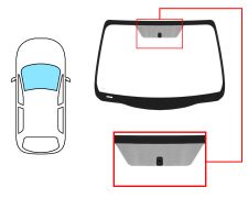 Parabrisas Nissan Micra 2013-2017 delantero / verde / con base espejo