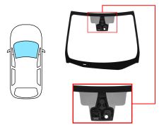 Parabrisas Nissan Micra 2017-2024 delantero / verde / acustico / con base espejo / con sensor / con soporte camara