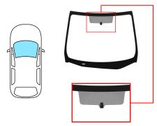 Parabrisas Nissan Micra 2017-2024 delantero / verde / acustico / con base espejo