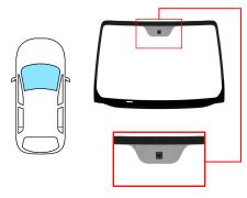 Parabrisas Nissan Note 2006-2010 delantero / verde / con base espejo