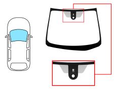 Parabrisas Nissan Note 2013-2017 delantero / verde / acustico / con base espejo / con sensor