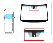 Parabrisas Nissan Nv200 2010-2020 delantero / verde banda azul / con sensor
