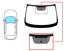 Parabrisas Nissan Qashqai 2014-2017 delantero / verde / acustico / con base espejo / molduras premontadas