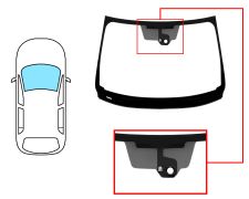Parabrisas Nissan Qashqai 2014-2017 delantero / verde / con base espejo / con sensor / molduras premontadas