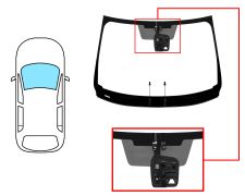Parabrisas Nissan Qashqai 2014-2017 delantero / verde / termico / con base espejo / con sensor / con soporte camara / molduras premontadas