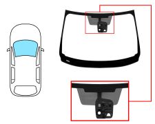 Parabrisas Nissan Qashqai 2017-2021 delantero / verde / con base espejo / con sensor modificado / con soporte camara / molduras premontadas abajo