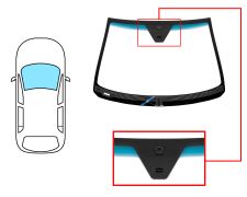 Parabrisas Opel Antara 2011-2015 delantero / verde banda azul / termico / con base espejo / con sensor