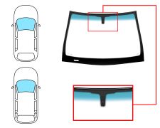 Parabrisas Opel Astra h 2004-2007 5 puertas / familiar / delantero / verde banda azul / con base espejo 12cm / molduras premontadas