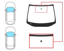 Parabrisas Opel Astra k 2019-2022 5 puertas / familiar / delantero / verde / con base espejo / molduras premontadas