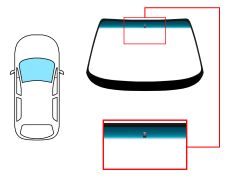 Parabrisas Opel Calibra 1994-1997 delantero / verde banda azul / con base espejo modificada