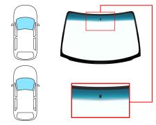 Parabrisas Opel Corsa b 1993-2000 3/5 puertas / delantero / verde banda azul / con base espejo