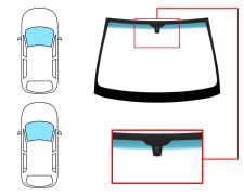Parabrisas Opel Corsa c 2000-2003 3/5 puertas / delantero / verde banda azul / con base espejo