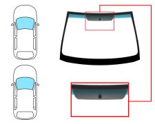 Parabrisas Opel Corsa c 2003-2006 3/5 puertas / delantero / reflectante / banda azul / con base espejo