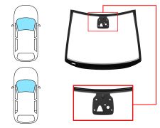 Parabrisas Opel Corsa e 2015-2019 3/5 puertas / delantero / verde / con base espejo / con sensor / con soporte camara / molduras premontadas